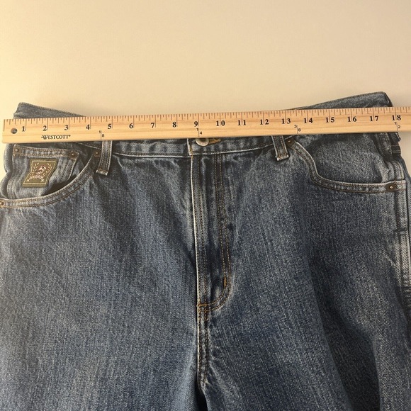 Cinch Jeans Mens Blue Western Rodeo Cowboy Rancher Wash Straight Size 36 - Picture 6 of 9